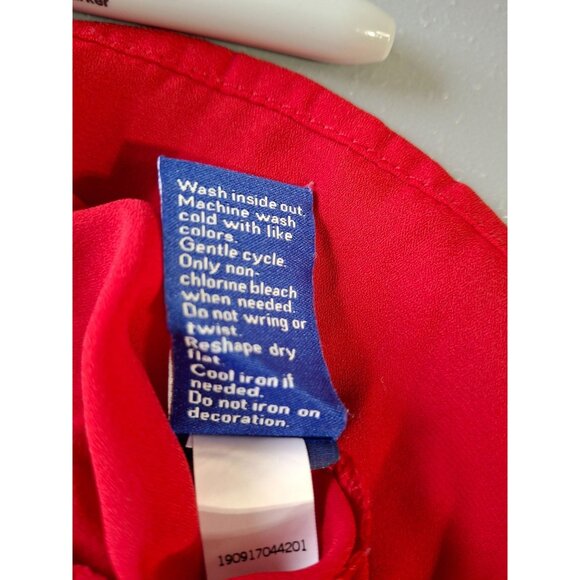 APT 9 Sequin Knit Sweater MRed Long Sleeve Holiday Party Pullover Minimalist - Picture 6 of 9